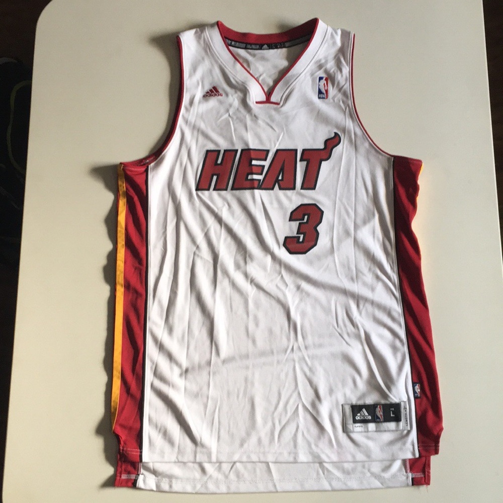Dwayne Wade Miami Heat NBA White Jersey #3